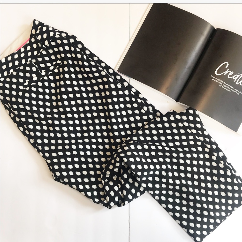 Banana Republic Black & White Camden Dot Trousers